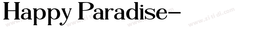 Happy Paradise字体转换